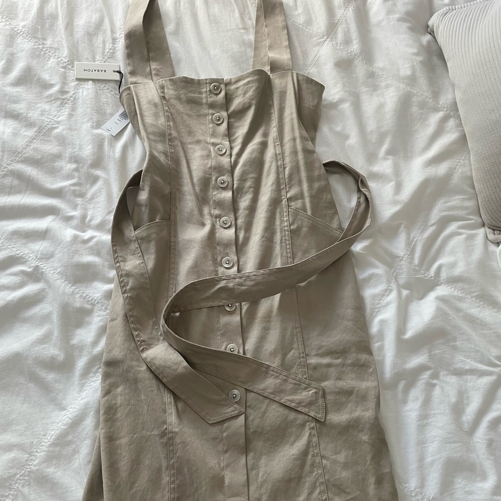 Aritzia Beige Midi Dress